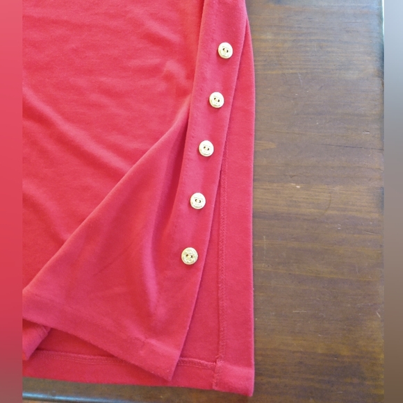 Sag Harbor Petite Knit Midi Skirt w/Side Slit Detail - Picture 3 of 9